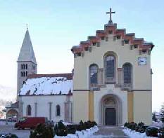 Chiesa della Nativita di Maria - esterno; chiesa nuova e chiesa vecchia